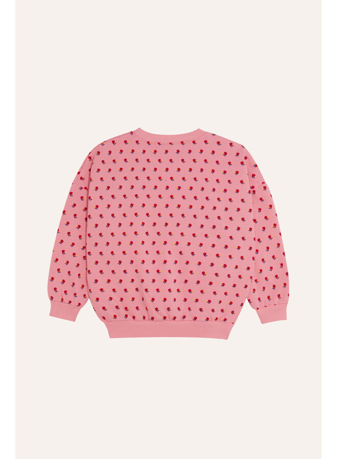 The campamento flowers pink sweatshirt