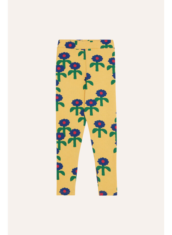 The campamento blue daisies leggings yellow
