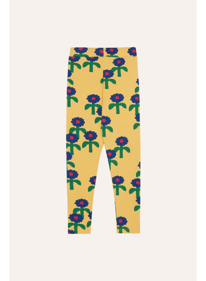 The campamento blue daisies leggings yellow