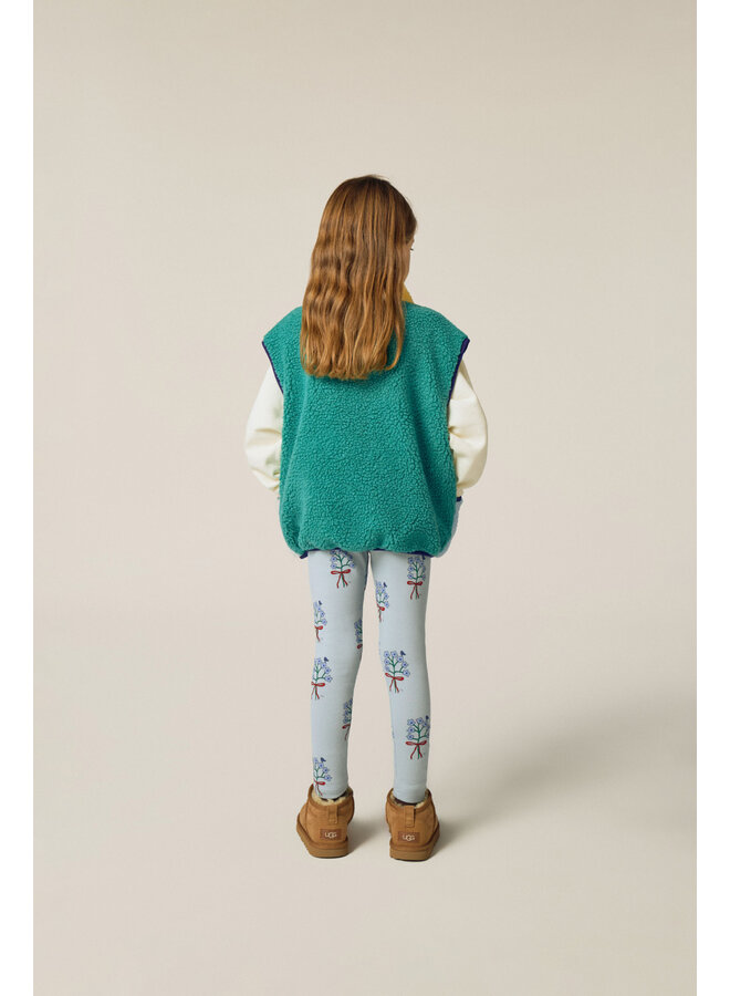 The campamento bouquets light blue legging
