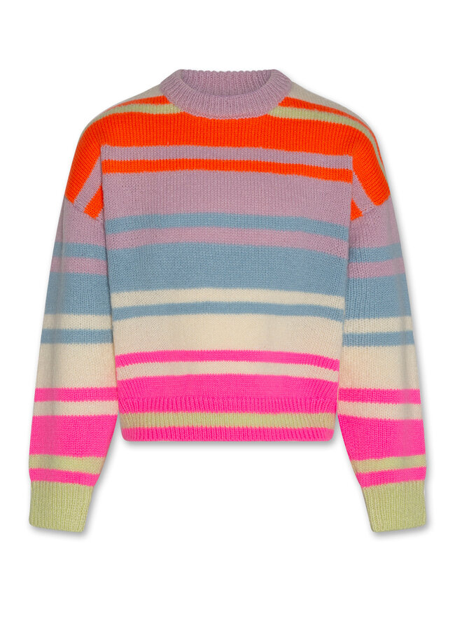 AO76 wanda c-neck stripe sweater multicolor