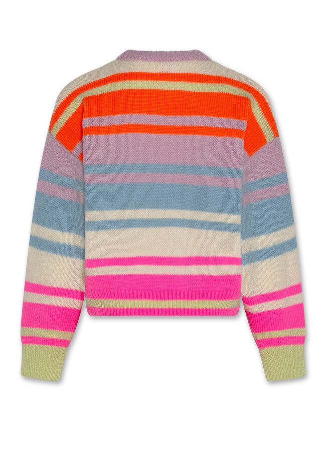 AO76 wanda c-neck stripe sweater multicolor