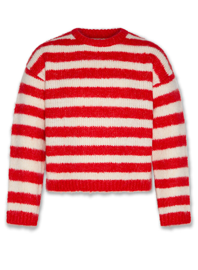 AO76 kreusch c-neck stripe flash red