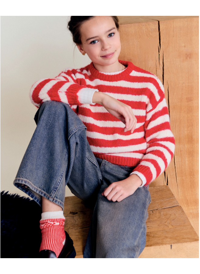 AO76 kreusch c-neck stripe flash red