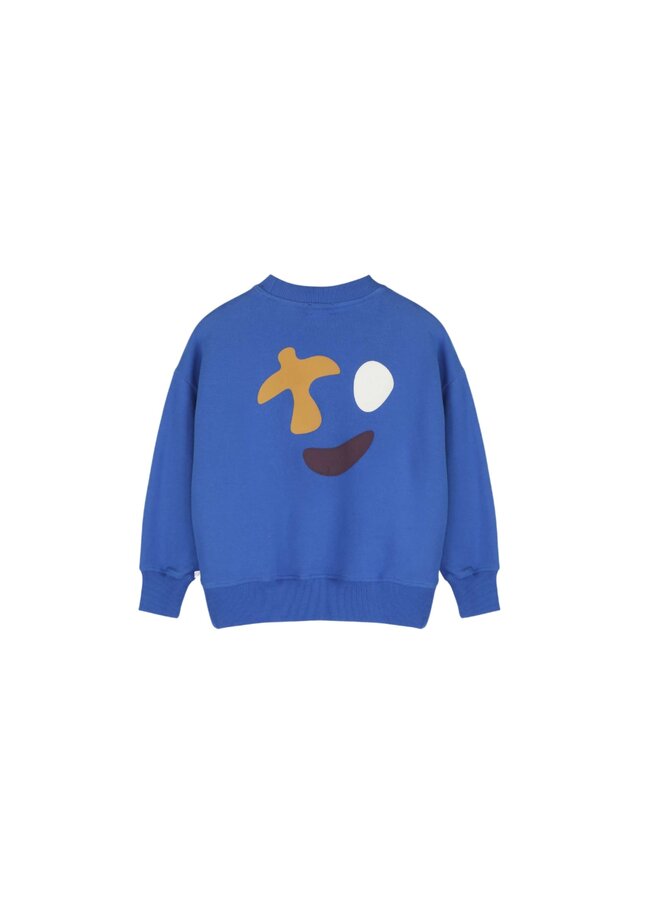 Jenest happy bird sweater cobalt blue