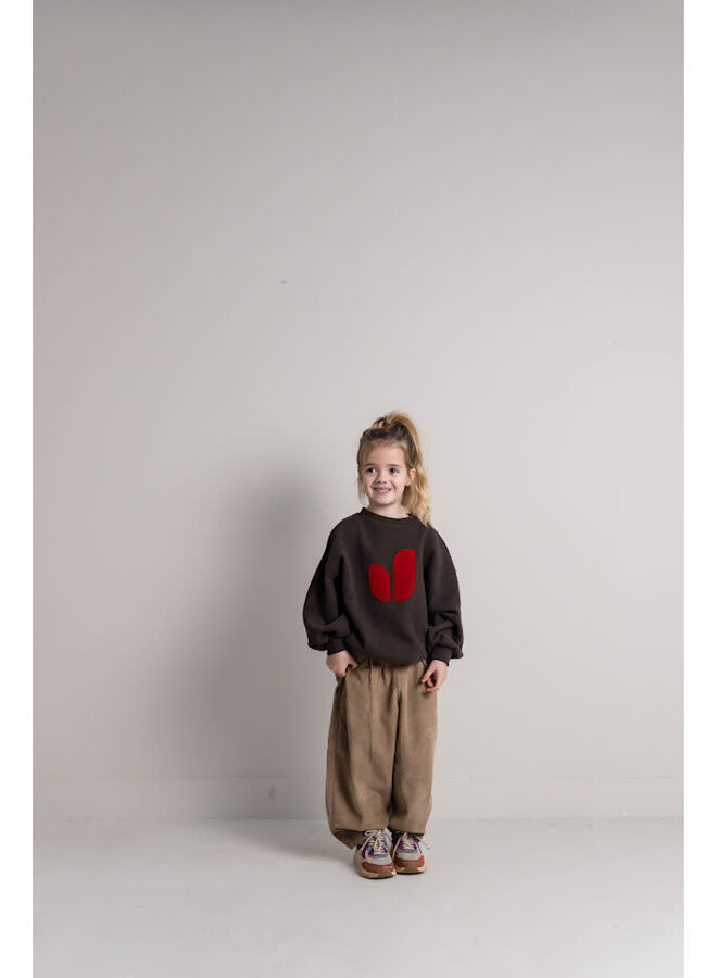 Jenest pippa sweater dark brown melange