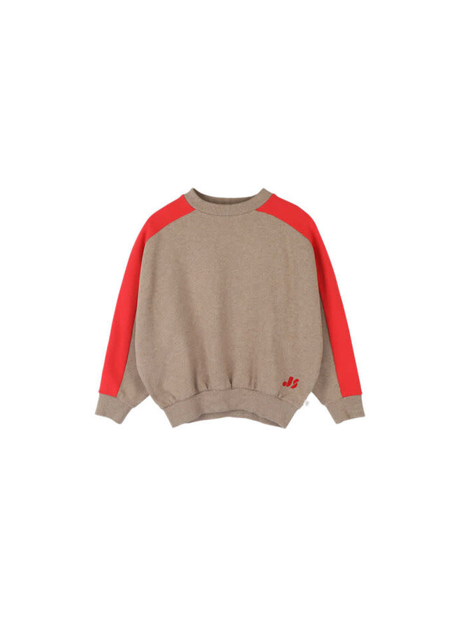 Jenest sammy sweater beige melange red