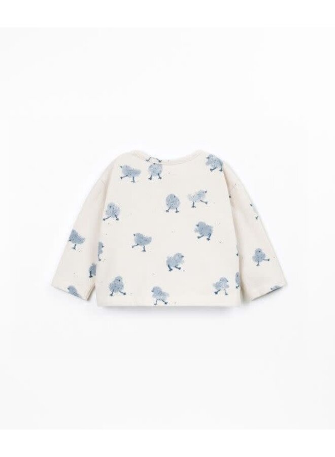 Play up printed jersey ls t-shirt chick detail