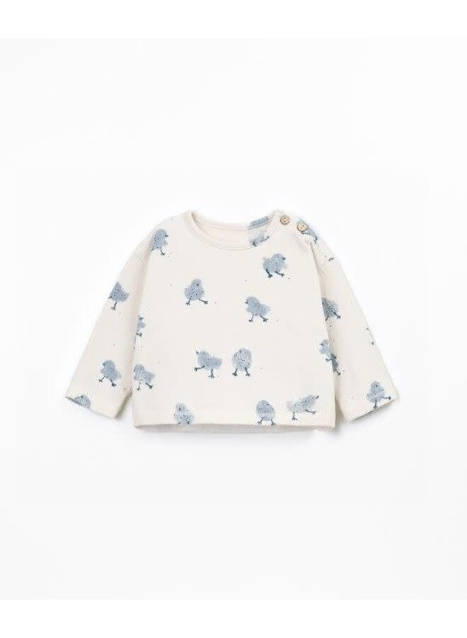 Play up printed jersey ls t-shirt chick detail