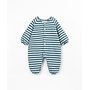 Play up striped flamé jersey cyanotype