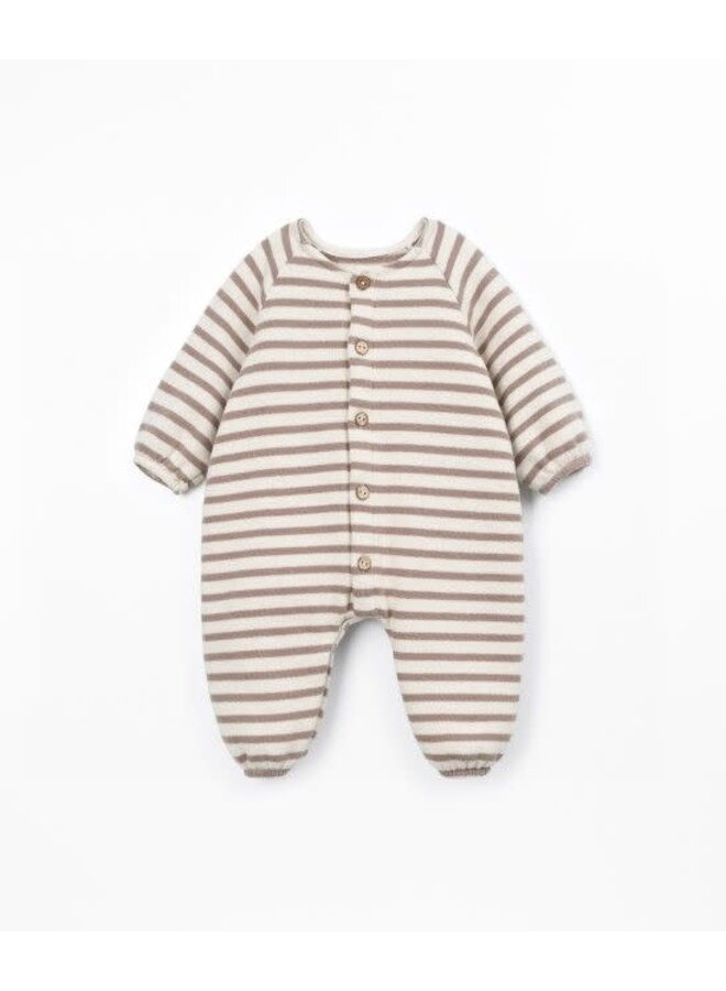 Play up striped flamé jersey jumpsuit drawing
