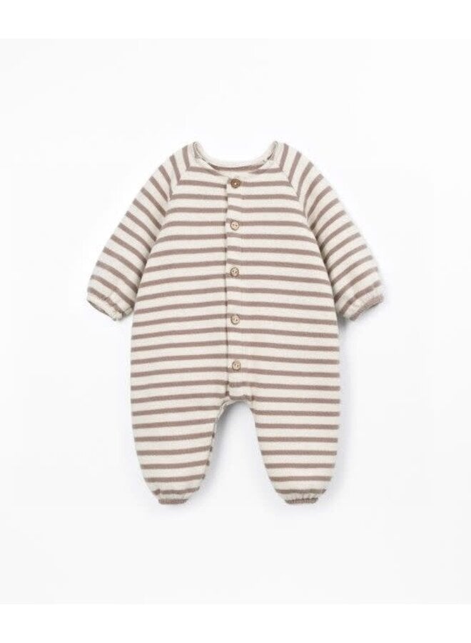 Play up striped flamé jersey jumpsuit drawing