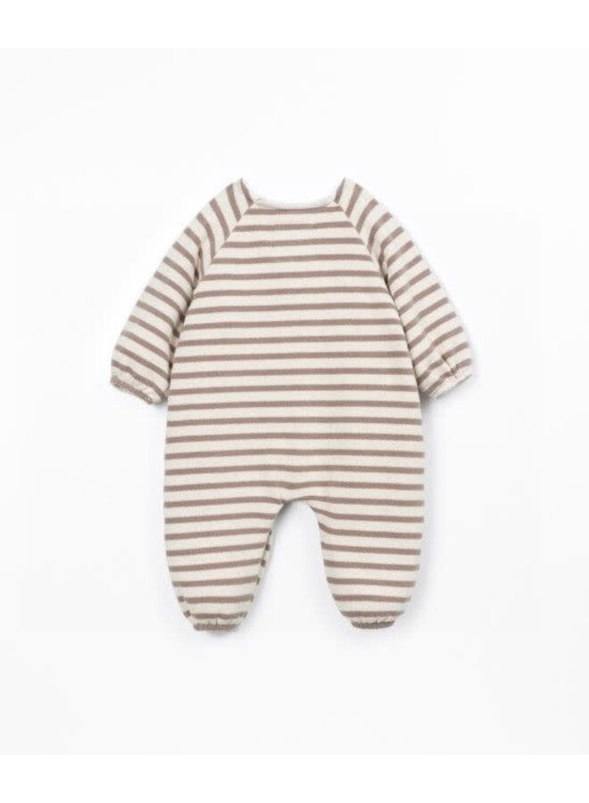 Play up striped flamé jersey jumpsuit drawing