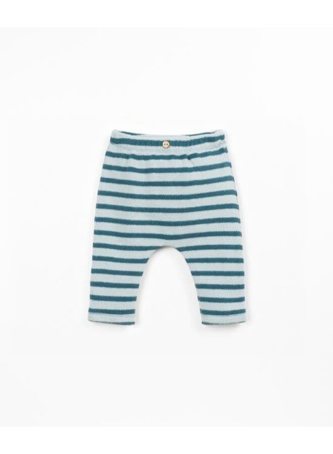 Play up striped jersey leggings cyanotype