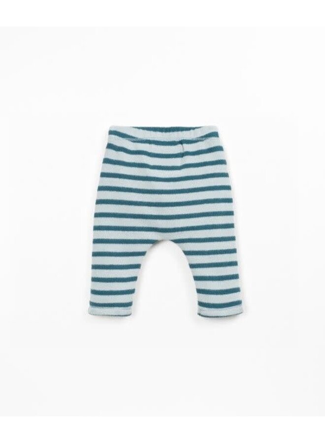 Play up striped jersey leggings cyanotype