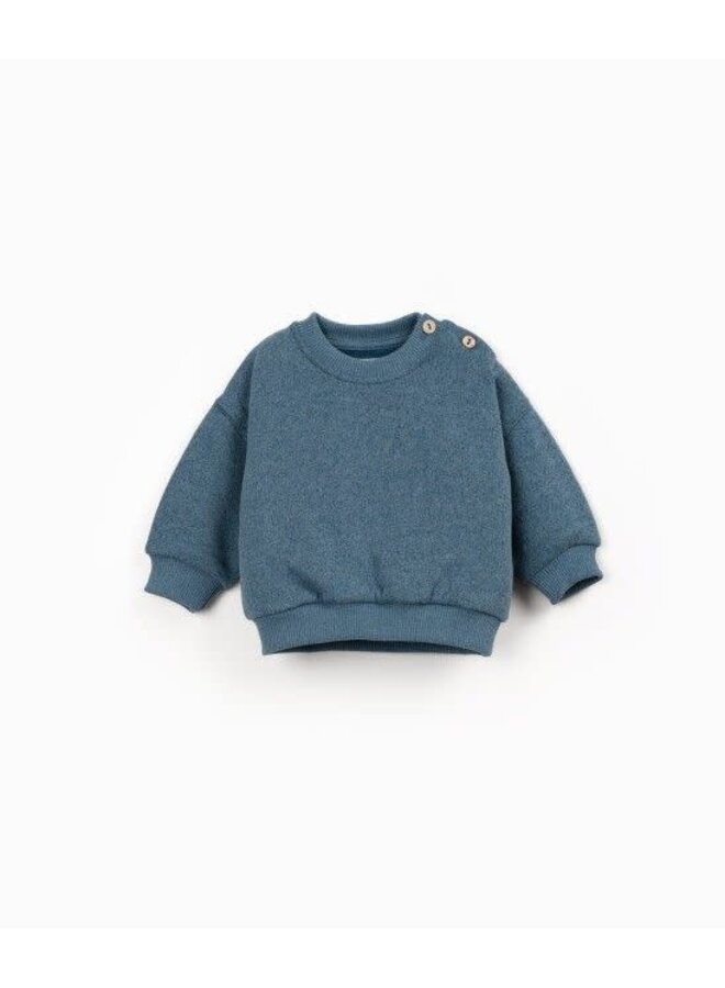 Play up fleece sweater cyanotype