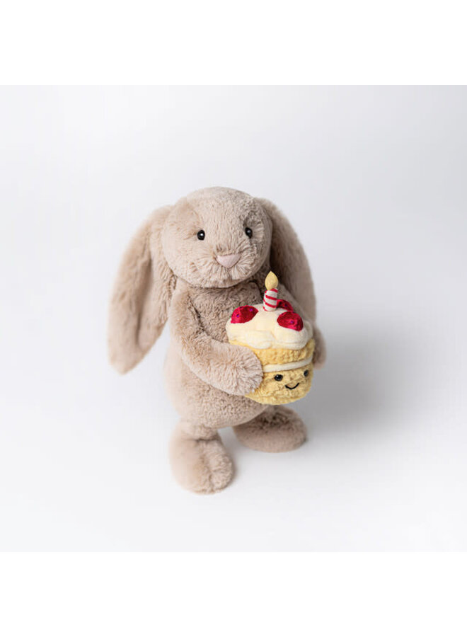 Jellycat bashful beige bunny 'birthday'