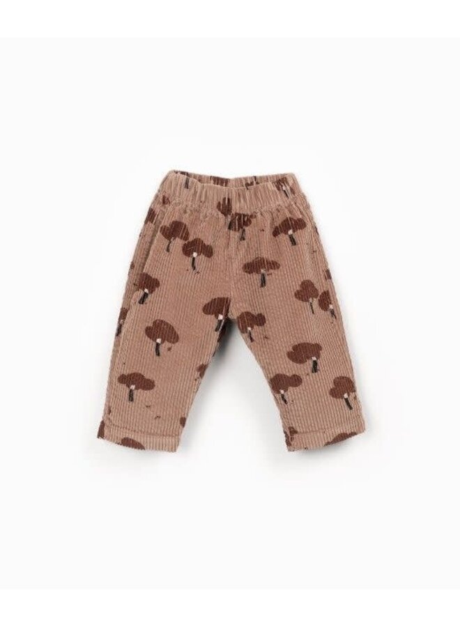 Play up printed corduroy trousers drawing