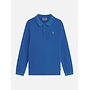 S&S long sleeve garment dyed polo strong blue