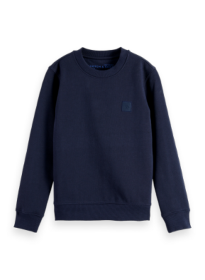 S&S nos logo badge crewneck regular fit sweatshirt sky captain