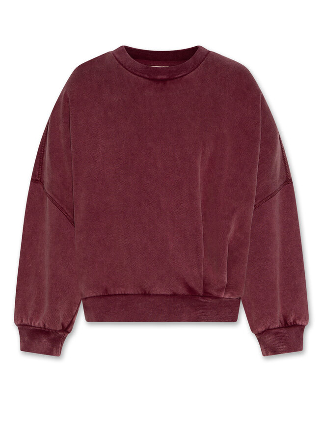 AO76 lys sweater square bordeaux