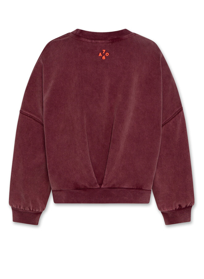 AO76 lys sweater square bordeaux
