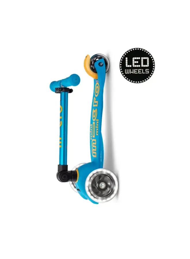 Micro step mini deluxe foldable LED ocean blue