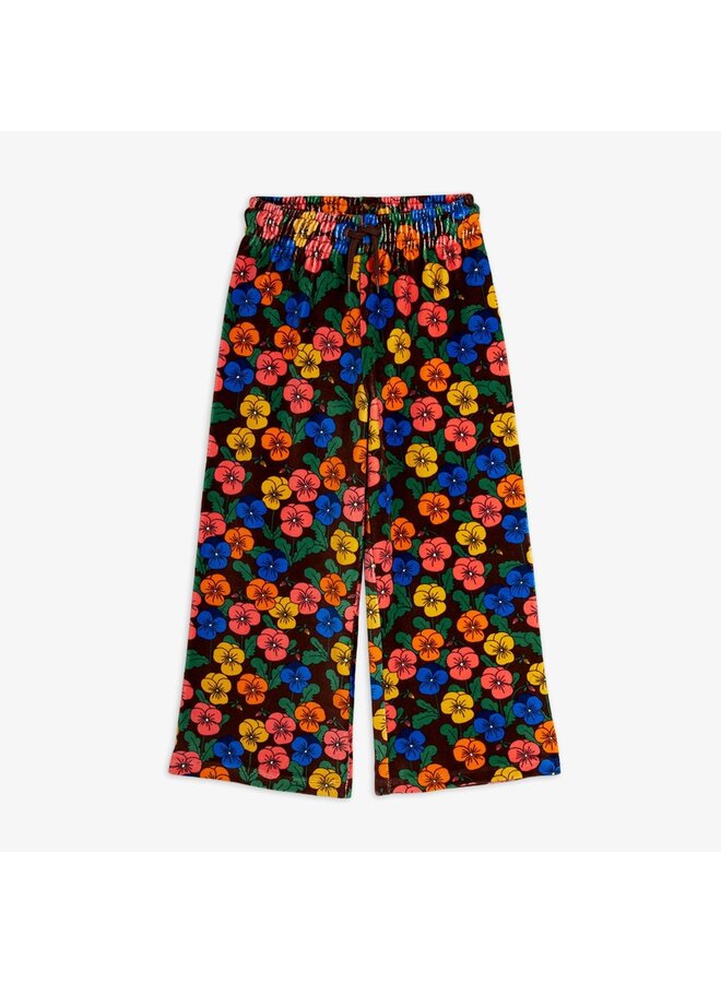 Mini rodini violas aop velour trousers