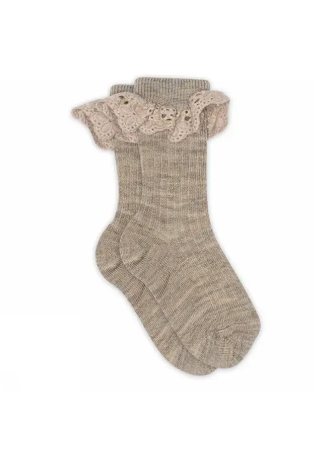 Mp lea sokken lace light brown melange