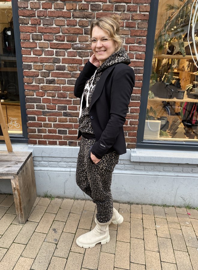 10days S21 hoodie leopard taupe - BIEN