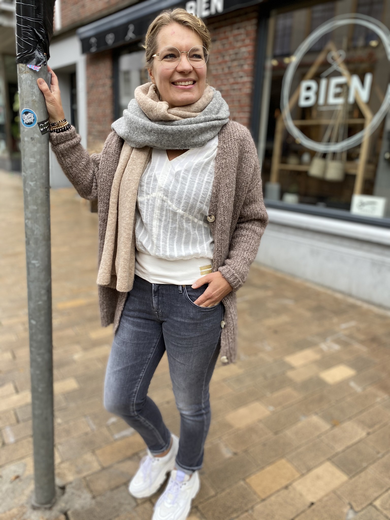 BY BAR W20 mirjam cardigan H biscuit - BIEN