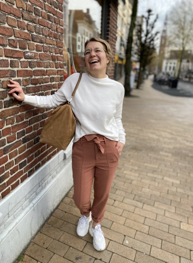 Yaya high waist pantalon russet