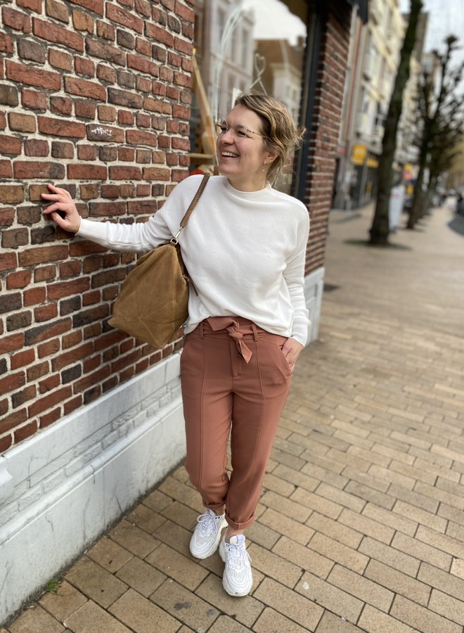 Yaya high waist pantalon russet