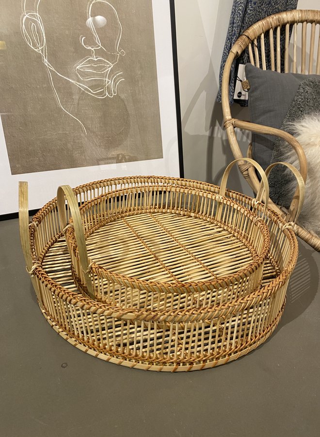 Bloomingville bamboo dienblad GROOT dia 45 cm