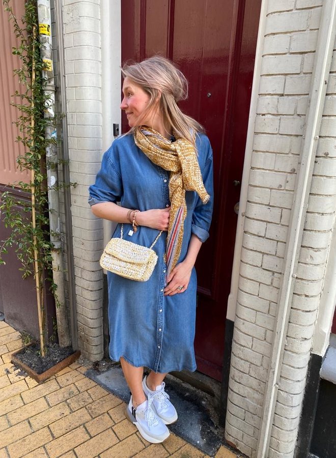 Denham long shirt dress blue