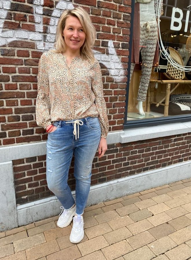 Yaya puff sleeve blouse sand