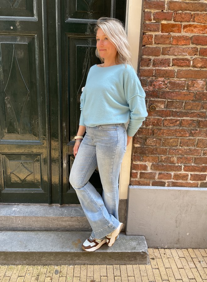 Denham jane highwaist flared light blue