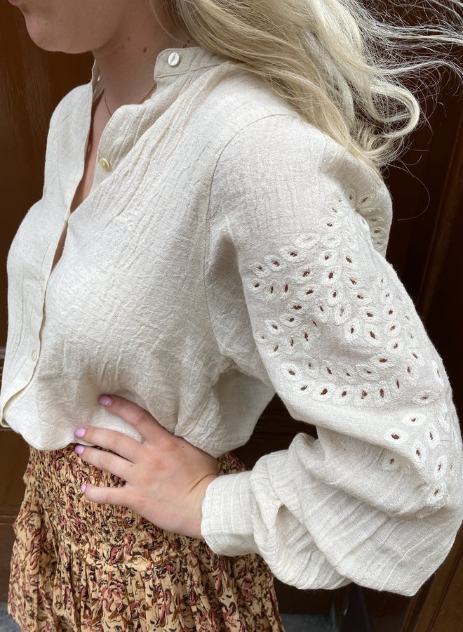 By Bar ivy blouse sand