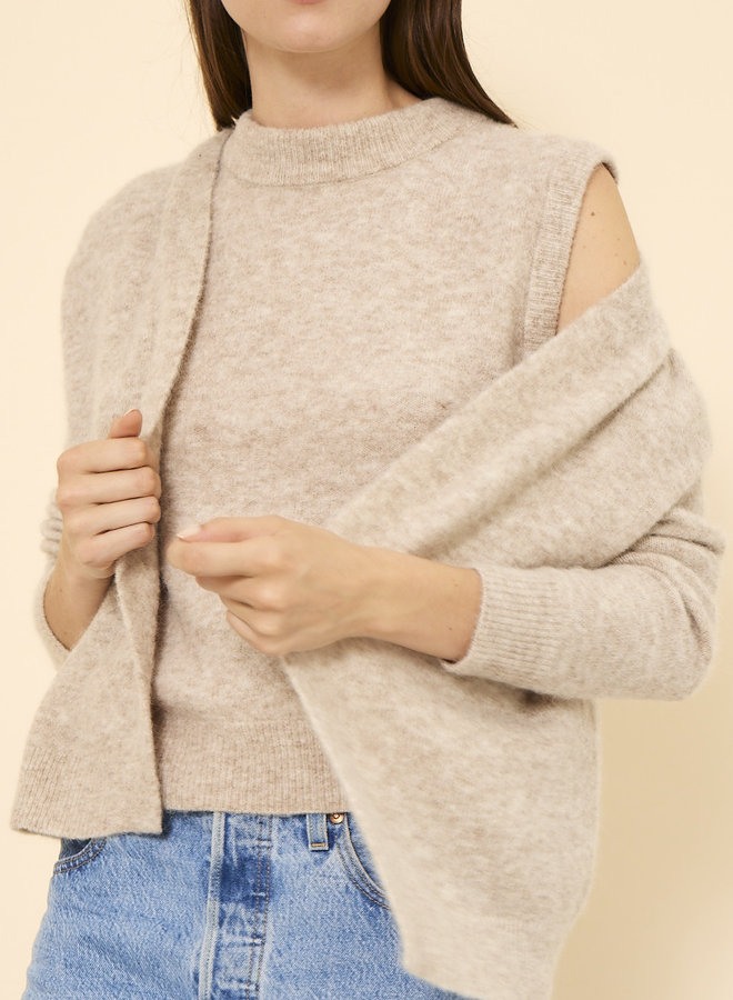 Knit-ted tess pullover sand