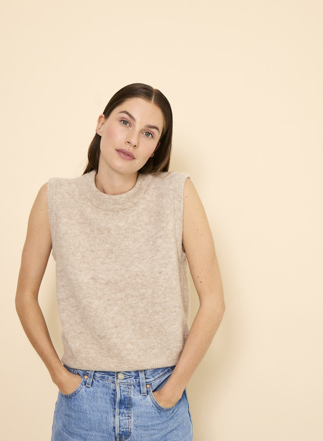 Knit-ted tess pullover sand