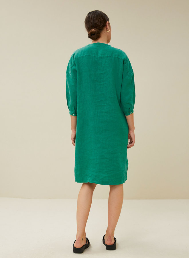 BY BAR mel linen dress green