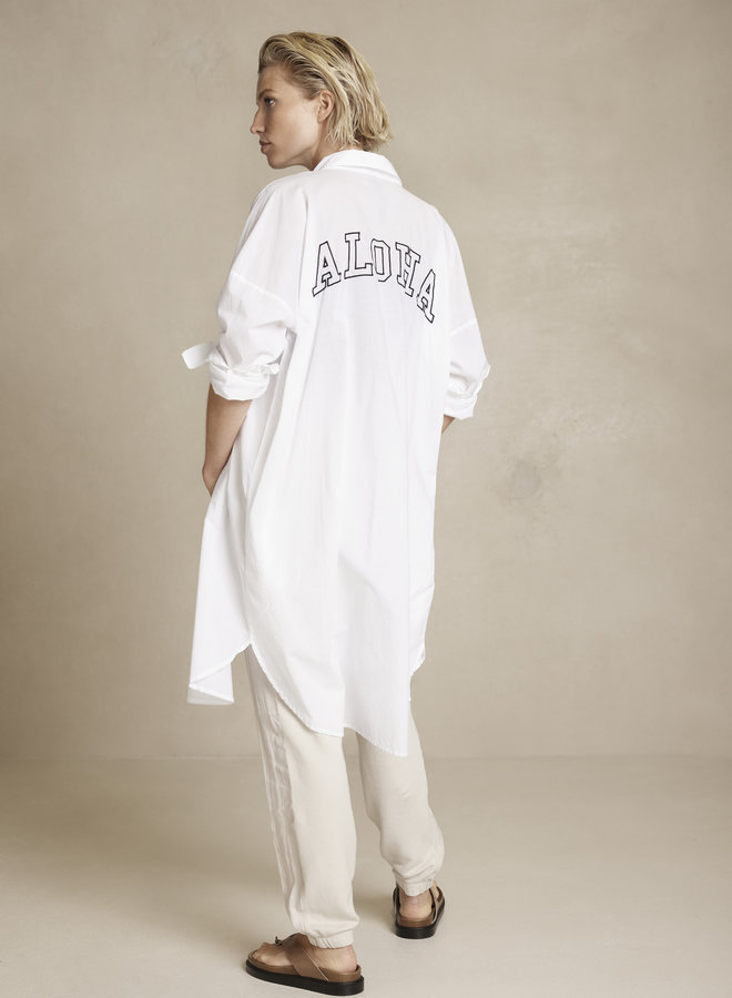 10days beach shirt aloha white