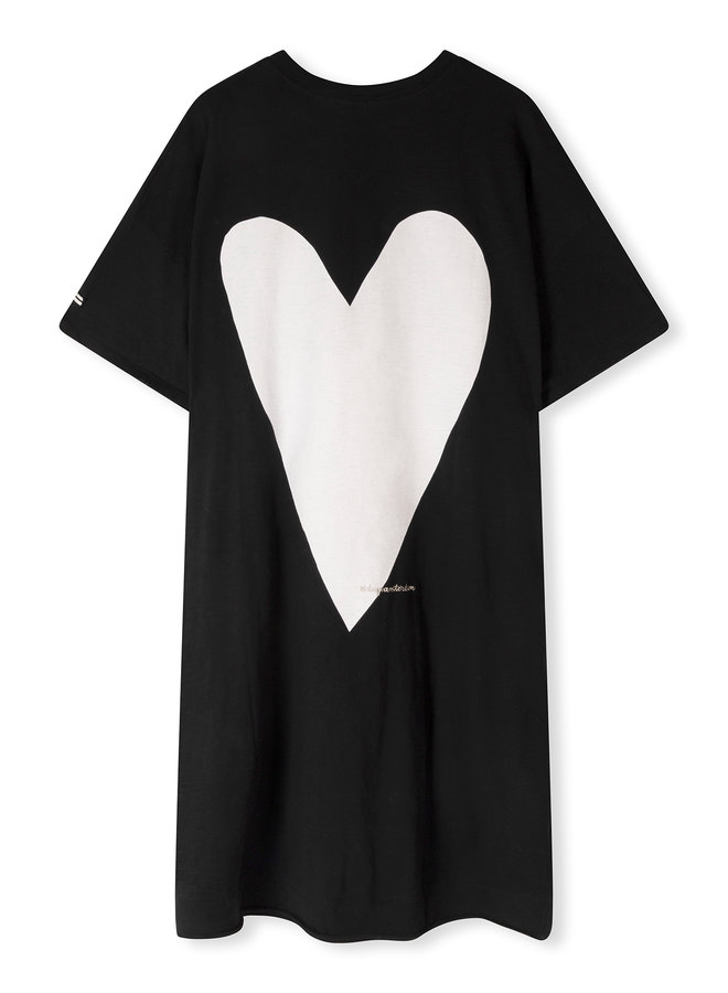 10days oversized dress heart black