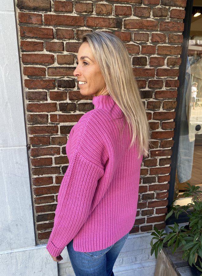 SF selma ls knit pullover pink