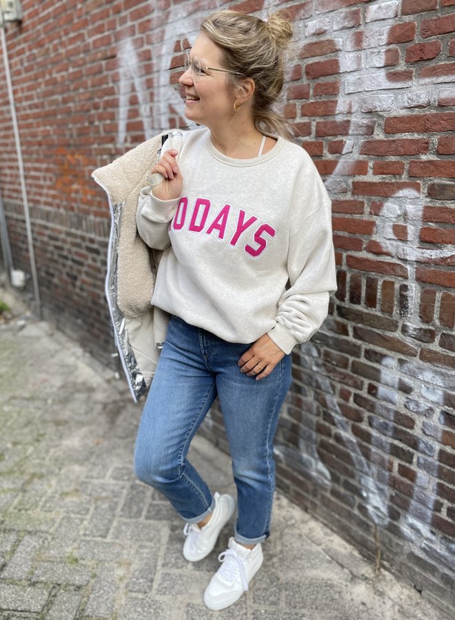 10DAYS statement sweater soft white