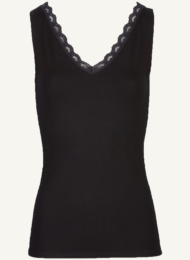 By Bar lace singlet black