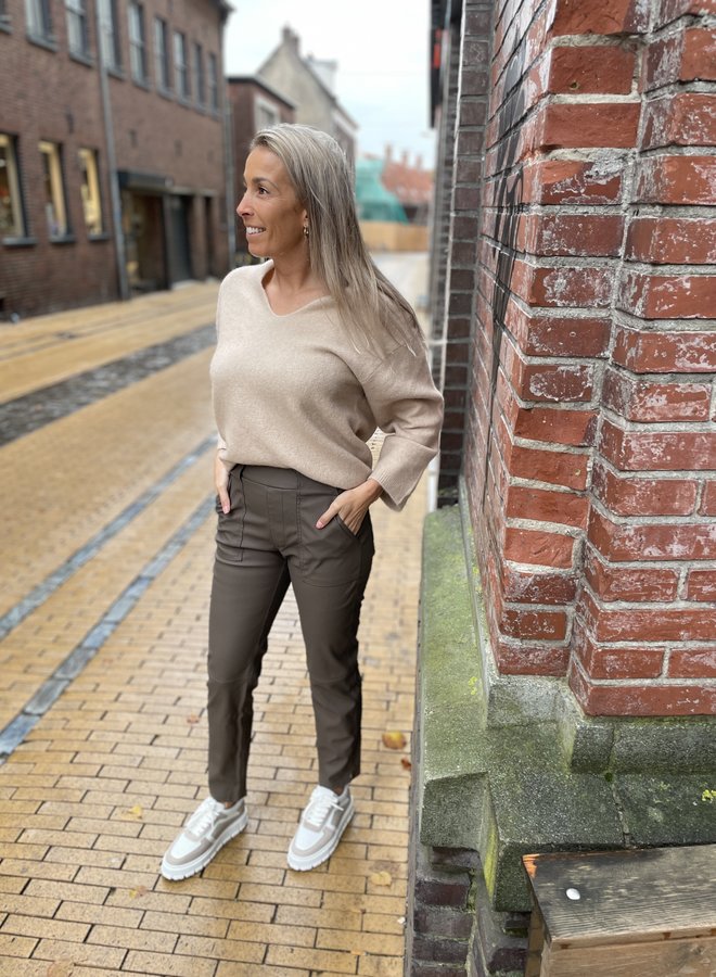 Knit-ted marit pants taupe