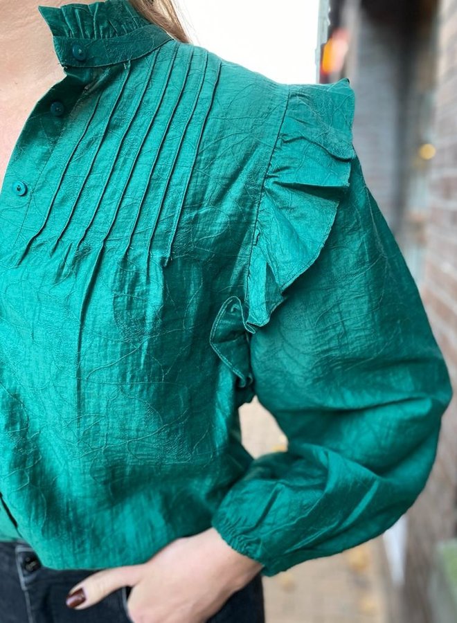 Circle bailey blouse emerald