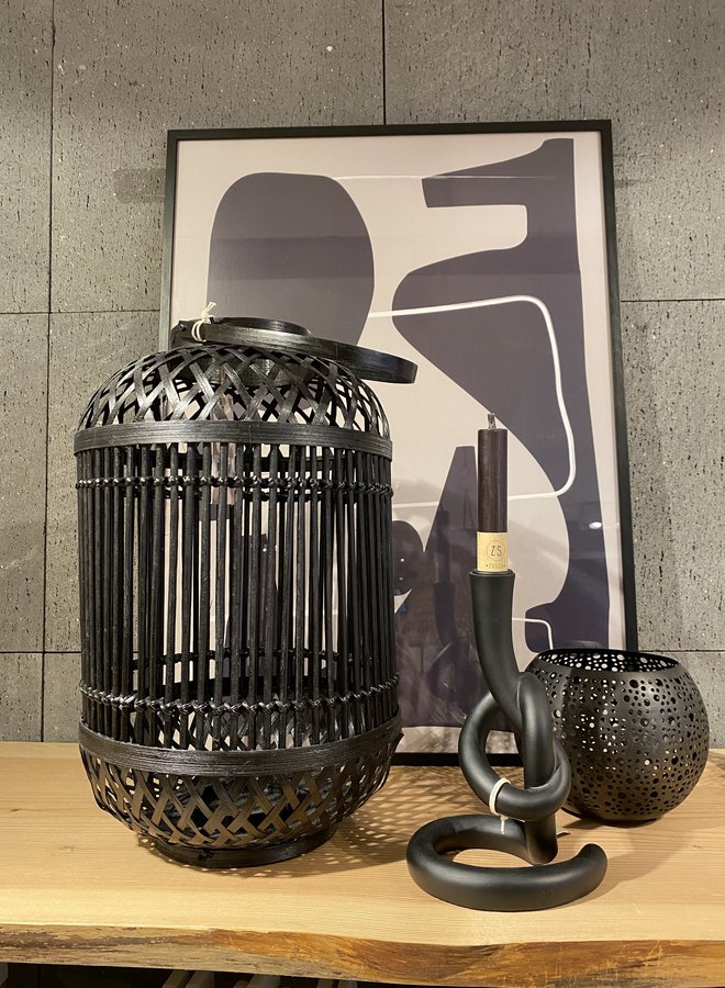 Bloomingville  tilla lantern black bamboo