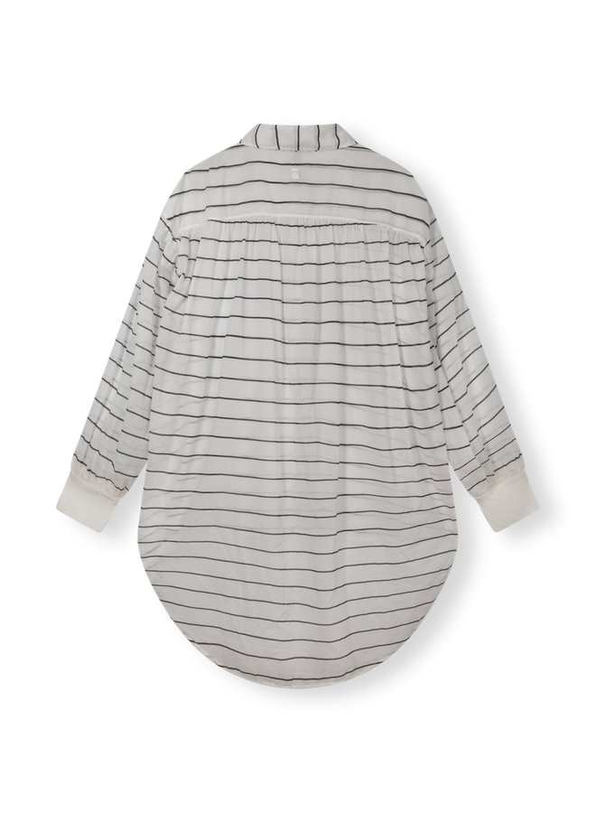 10DAYS oversized blouse stripe ecru/black